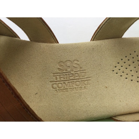 SAS Huarache Quarter Strap Sandal Antique Tan Womens 6.5N NIB - Picture 11 of 12